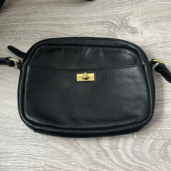 Black leather vintage J Crew purse - Picture 1 of 5